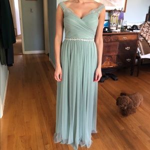 BHDLN sage bridesmaid dress